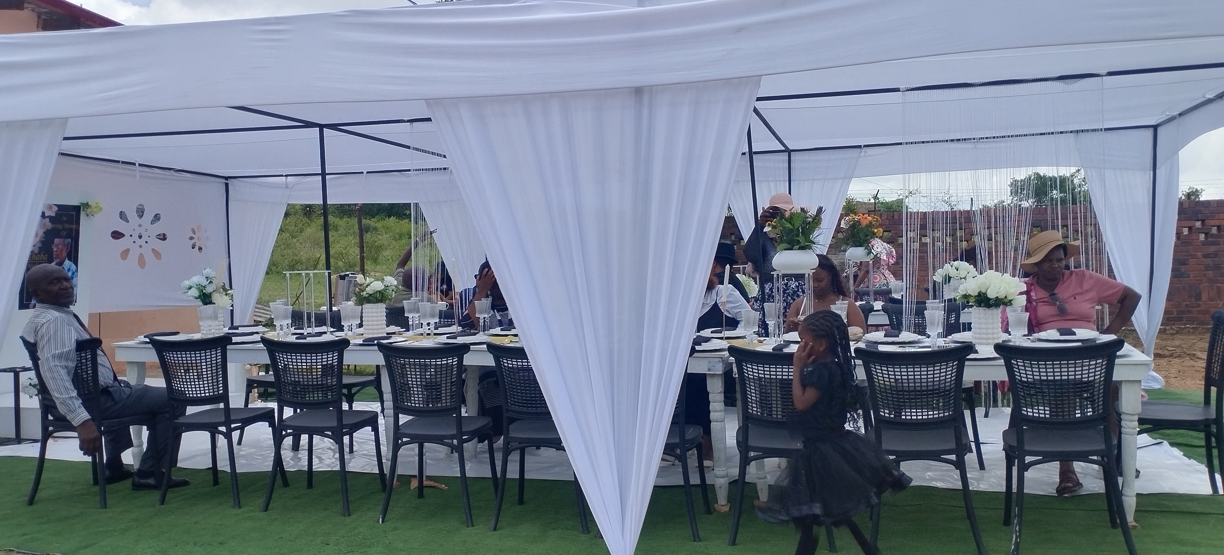 Birthday party decor with colorful balloon installation and themed setup