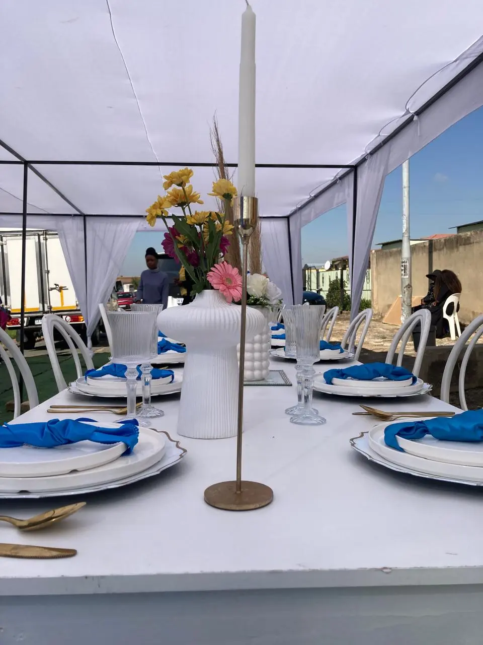 Stunning celebration decor with luxury styling and custom arrangements